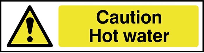 Tooled Up | Scan Scan Caution Hot Water Sign 200mm 50mm Standard Scan Scan Caution Hot Water Sign 200mm 50mm Standard
