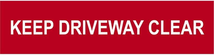 Tooled Up | Scan Scan Keep Driveway Clear Sign 200mm 50mm Standard Scan Scan Keep Driveway Clear Sign 200mm 50mm Standard