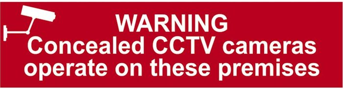 Tooled Up | Scan Scan Warning Concealed CCTV Cameras Operate On These Premises Sign 200mm 50mm Standard Scan Scan Warning Concealed CCTV Cameras Operate On These Premises Sign 200mm 50mm Standard