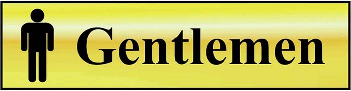 Tooled Up | Scan Scan Brass Effect Gentlemen Sign 200mm 50mm Standard Scan Scan Brass Effect Gentlemen Sign 200mm 50mm Standard