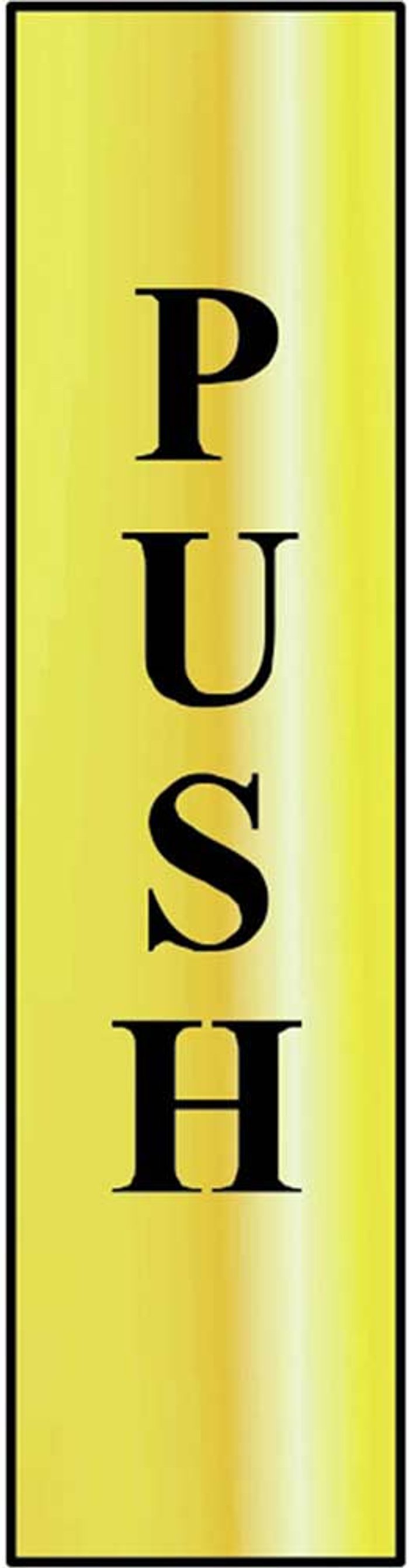 Tooled Up | Scan Scan Brass Effect Vertical Push Sign 200mm 50mm Standard Scan Scan Brass Effect Vertical Push Sign 200mm 50mm Standard