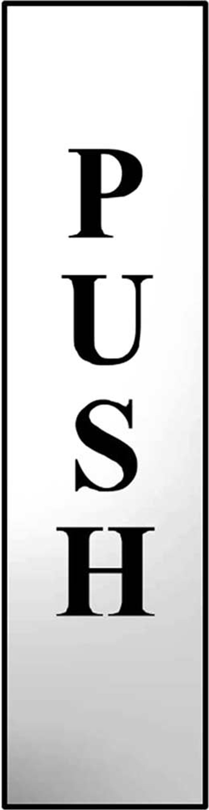 Tooled Up | Scan Scan Chrome Effect Push Sign 50mm 200mm Standard Scan Scan Chrome Effect Push Sign 50mm 200mm Standard