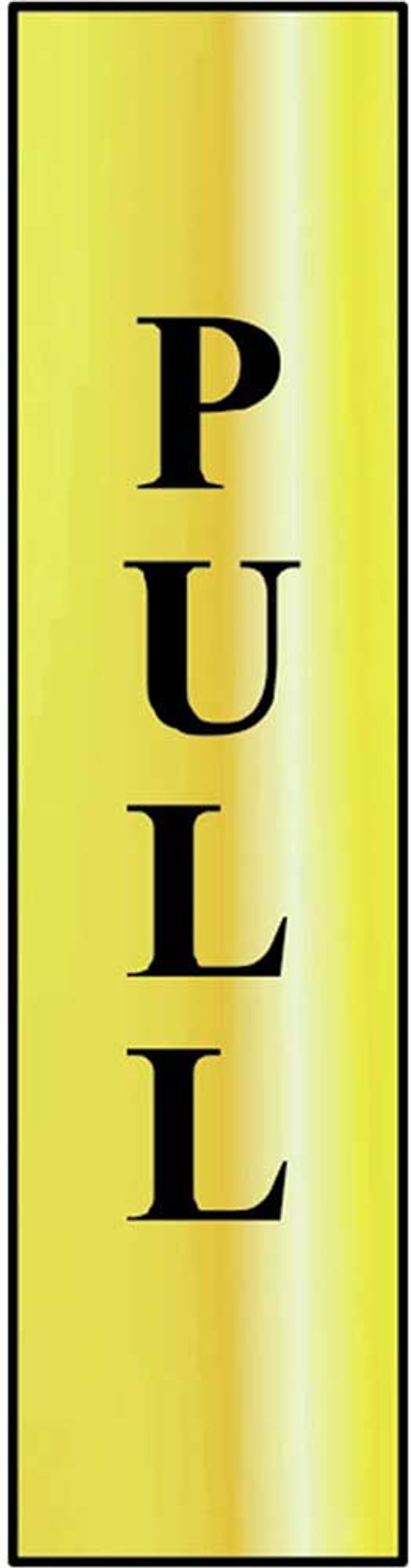 Tooled Up | Scan Scan Brass Effect Vertical Pull Sign 200mm 50mm Standard Scan Scan Brass Effect Vertical Pull Sign 200mm 50mm Standard