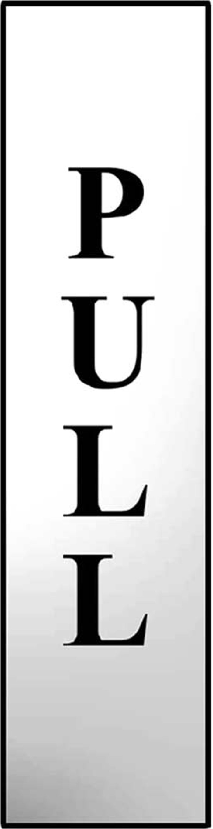 Tooled Up | Scan Scan Chrome Effect Pull Sign 200mm 50mm Standard Scan Scan Chrome Effect Pull Sign 200mm 50mm Standard