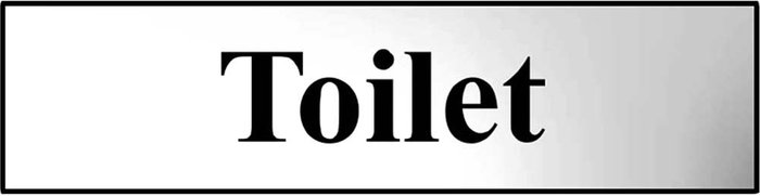 Tooled Up | Scan Scan Chrome Effect Toilet Sign 200mm 50mm Standard Scan Scan Chrome Effect Toilet Sign 200mm 50mm Standard