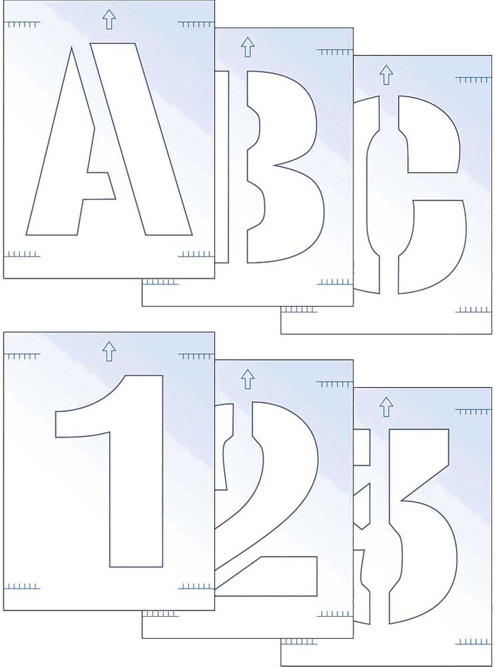 Tooled Up | Scan Scan Letter and Number Stencil Kit 25mm Scan Scan Letter and Number Stencil Kit 25mm