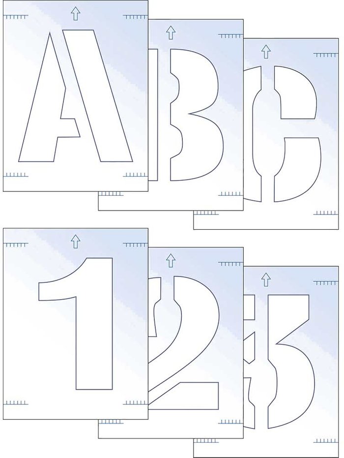 Tooled Up | Scan Scan Letter and Number Stencil Kit 50mm Scan Scan Letter and Number Stencil Kit 50mm