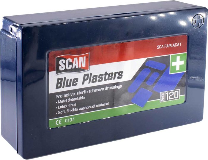 Tooled Up | Scan Scan Assorted Hydroscopic Blue Plasters Pack of 100 Scan Scan Assorted Hydroscopic Blue Plasters Pack of 100