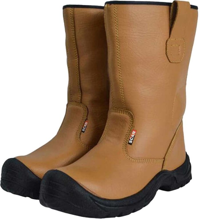 Tooled Up | Scan Scan Mens Texas Rigger Safety Boots Tan Size 7 Scan Scan Mens Texas Rigger Safety Boots Tan Size 7