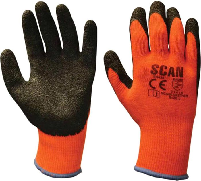 Tooled Up | Scan Scan Knitshell Thermal Gloves Orange / Black One Size Scan Scan Knitshell Thermal Gloves Orange / Black One Size