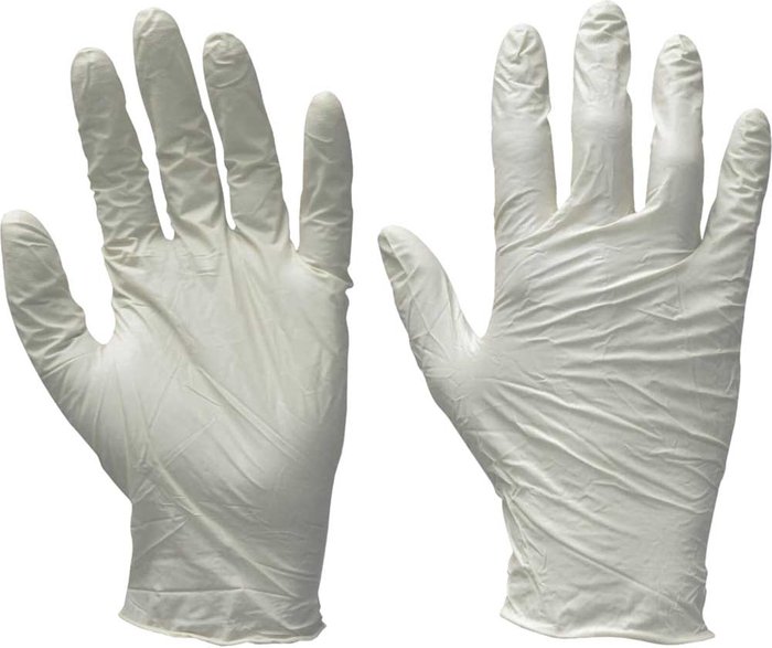 Tooled Up | Scan Scan Disposable Vinyl Gloves White L Pack of 100 Scan Scan Disposable Vinyl Gloves White L Pack of 100