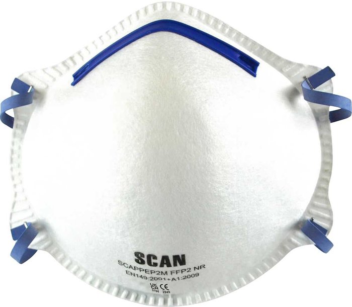 Tooled Up | Scan Scan FFP2 Moulded Disposable Mask Pack of 20 Scan Scan FFP2 Moulded Disposable Mask Pack of 20