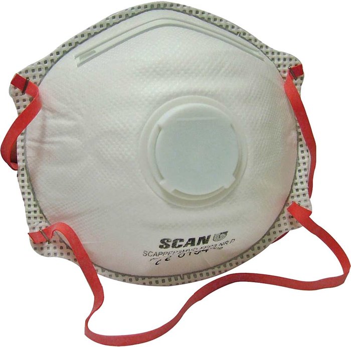 Tooled Up | Scan Scan FFP3 Moulded Disposable Dust Valued Mask Pack of 10 Scan Scan FFP3 Moulded Disposable Dust Valued Mask Pack of 10