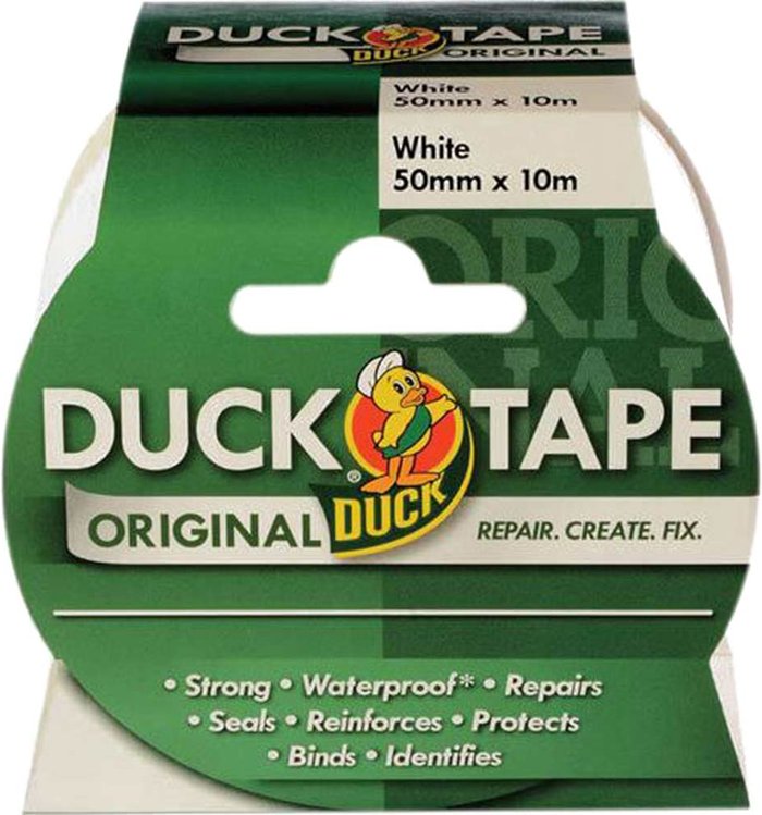 Tooled Up | Shure Shur Original Duck Tape White 50mm 10m Shure Shur Original Duck Tape White 50mm 10m
