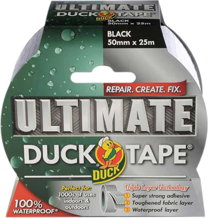 Tooled Up | Duck Tape Duck Tape Ultimate 50mm x 25mmm Black Duck Tape Duck Tape Ultimate 50mm x 25mmm Black