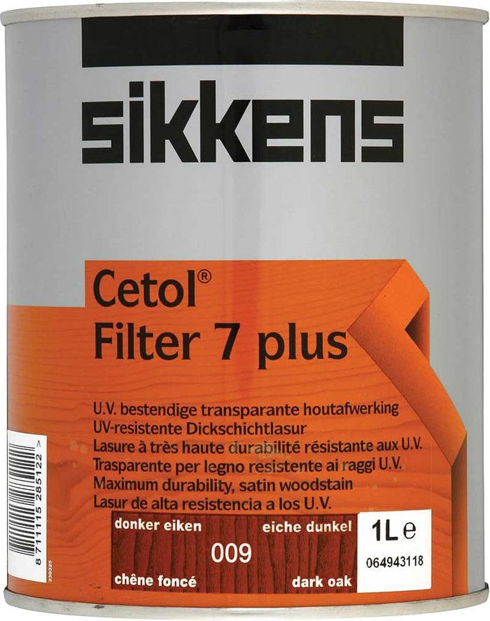 Tooled Up | Sikkens Sikkens Cetol Filter 7 Plus Translucent Woodstain Dark Oak 1l Sikkens Sikkens Cetol Filter 7 Plus Translucent Woodstain Dark Oak 1l