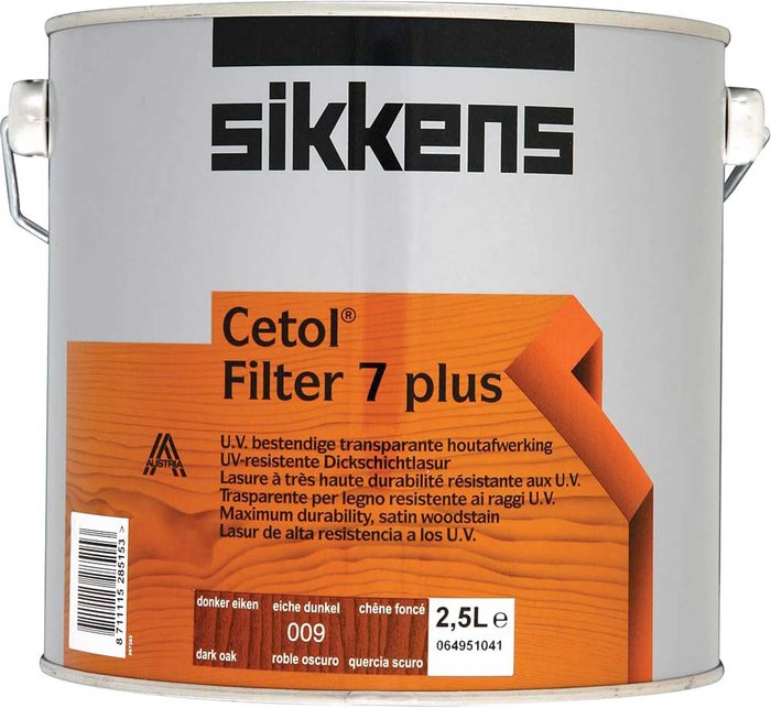 Tooled Up | Sikkens Sikkens Cetol Filter 7 Plus Translucent Woodstain Dark Oak 2.5l Sikkens Sikkens Cetol Filter 7 Plus Translucent Woodstain Dark Oak 2.5l