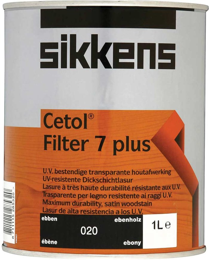 Tooled Up | Sikkens Sikkens Cetol Filter 7 Plus Translucent Woodstain Ebony 1l Sikkens Sikkens Cetol Filter 7 Plus Translucent Woodstain Ebony 1l