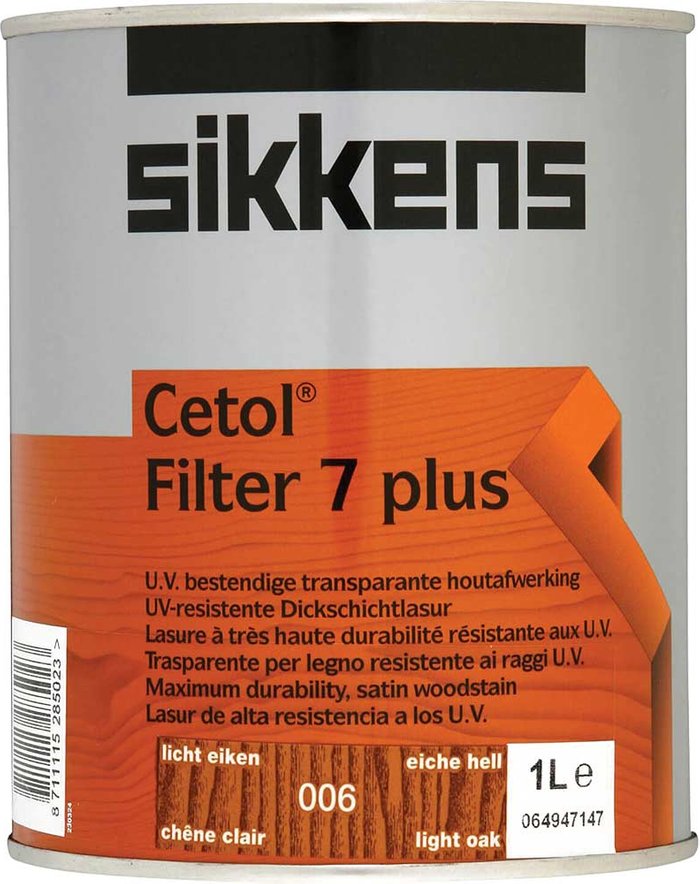 Tooled Up | Sikkens Sikkens Cetol Filter 7 Plus Translucent Woodstain Light Oak 1l Sikkens Sikkens Cetol Filter 7 Plus Translucent Woodstain Light Oak 1l
