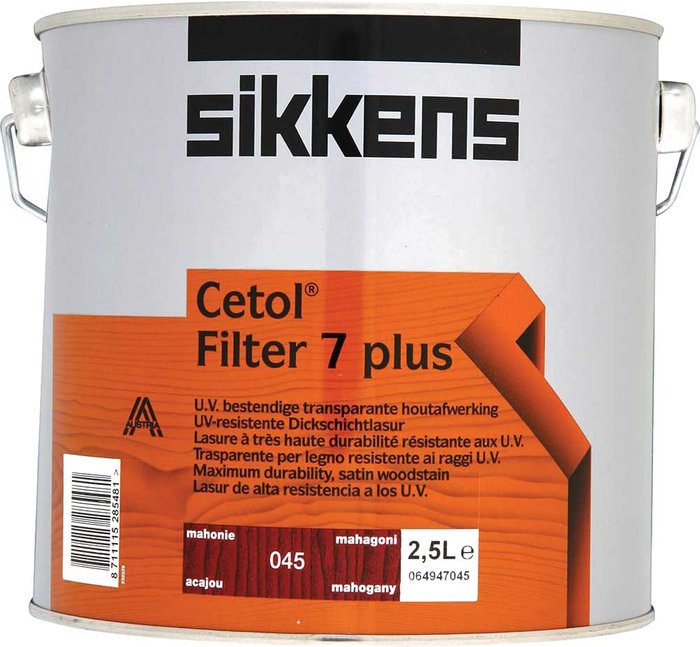 Tooled Up | Sikkens Sikkens Cetol Filter 7 Plus Woodstain Mahogany 2.5L Sikkens Sikkens Cetol Filter 7 Plus Woodstain Mahogany 2.5L