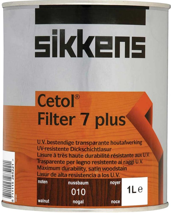 Tooled Up | Sikkens Sikkens Cetol Filter 7 Plus Translucent Woodstain Walnut 1l Sikkens Sikkens Cetol Filter 7 Plus Translucent Woodstain Walnut 1l
