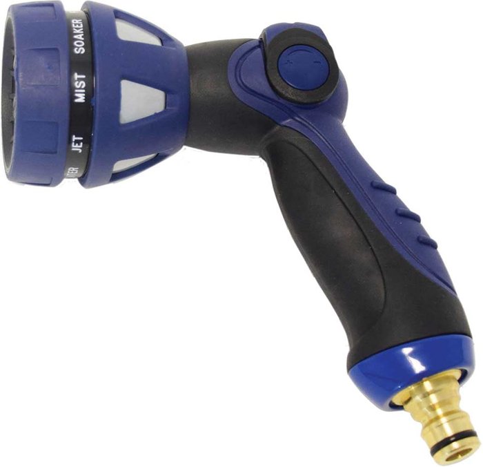 Tooled Up | Spear & Jackson Spear & Jackson Multi Function 9 Flow Watering Spray Gun Blue Spear & Jackson Spear & Jackson Multi Function 9 Flow Watering Spray Gun Blue