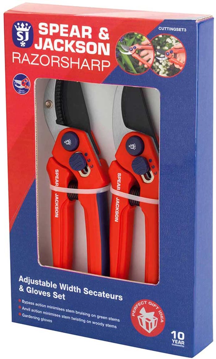 Tooled Up | Spear and Jackson Spear and Jackson Razorsharp Secateurs and Gloves Set Spear and Jackson Spear and Jackson Razorsharp Secateurs and Gloves Set