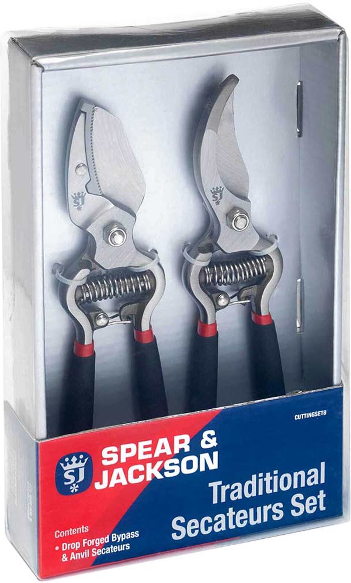 Tooled Up | Spear & Jackson Spear & Jackson Vintage Secateurs Gift Set - Bypass & Anvil Twin Pack Spear & Jackson Spear & Jackson Vintage Secateurs Gift Set - Bypass & Anvil Twin Pack