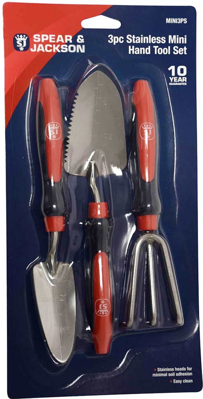 Tooled Up | Spear & Jackson Spear & Jackson Stainless 3-Piece Mini Garden Hand Tools Gift Set Spear & Jackson Spear & Jackson Stainless 3-Piece Mini Garden Hand Tools Gift Set