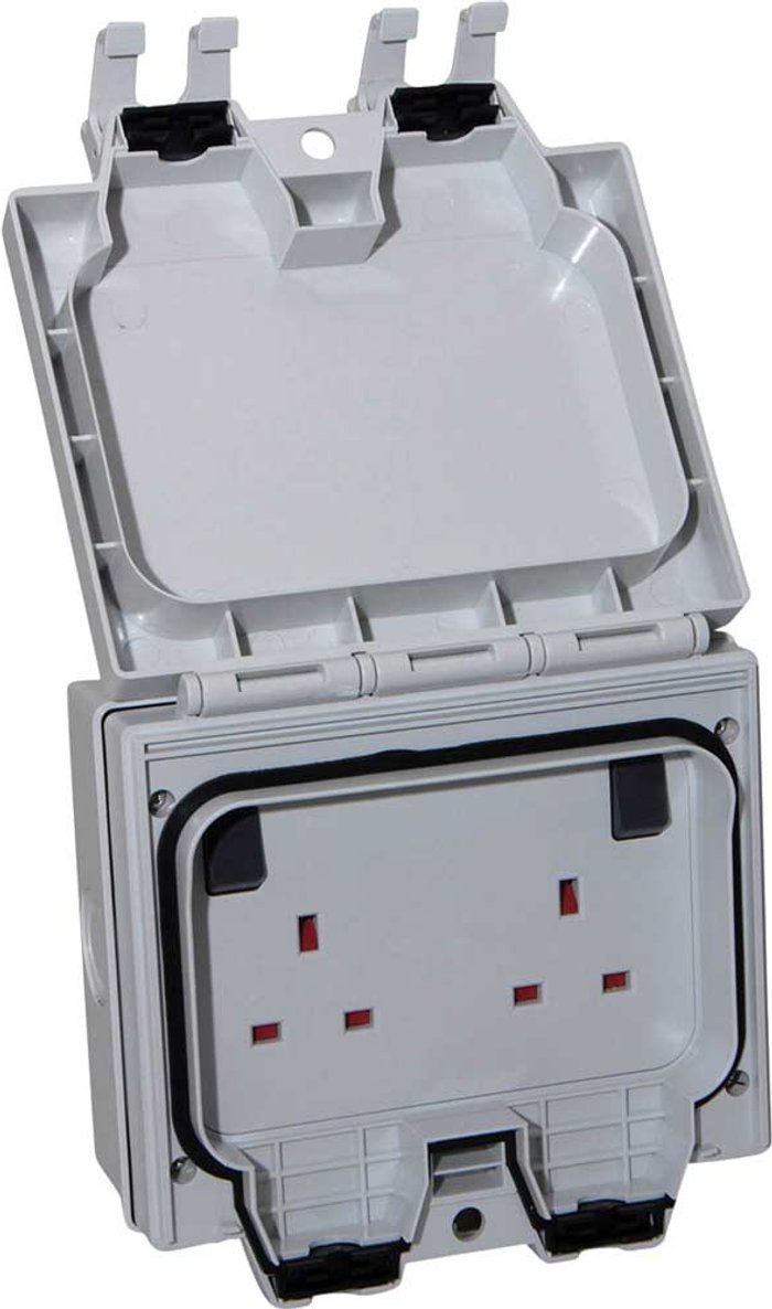 Tooled Up | SMJ Electrical Smj Outdoor IP66 Twin Switched Socket SMJ Electrical Smj Outdoor IP66 Twin Switched Socket