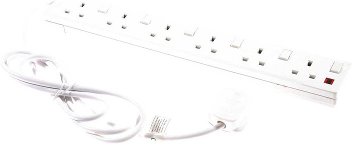 Tooled Up | SMJ SMJ Surge Protected 6 Socket Extension Lead with Switches 240v 2m SMJ SMJ Surge Protected 6 Socket Extension Lead with Switches 240v 2m