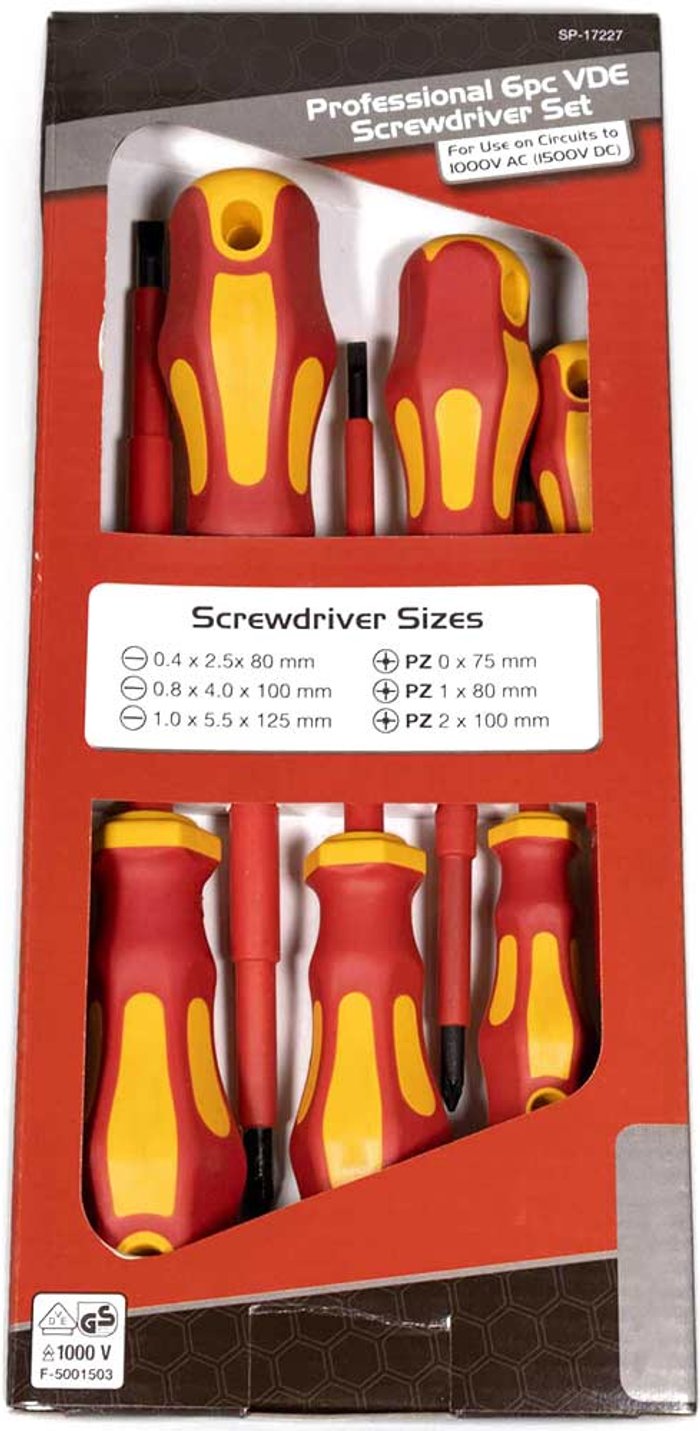 Tooled Up | Sirius Sirius 6 Piece VDE Insulated Screwdriver Set Sirius Sirius 6 Piece VDE Insulated Screwdriver Set