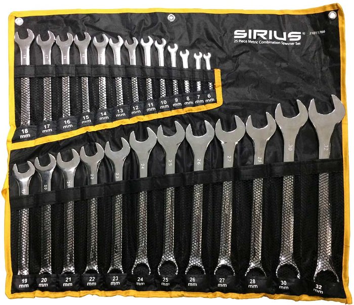 Tooled Up | Sirius Sirius 25 Piece Combination Spanner Set Sirius Sirius 25 Piece Combination Spanner Set