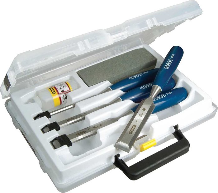 Tooled Up | Stanley 016130 4 Piece 5002 Series Chisel Set, Stone & Oil - 6mm - 25mm - Stanley Stanley 016130 4 Piece 5002 Series Chisel Set, Stone & Oil - 6mm - 25mm - Stanley