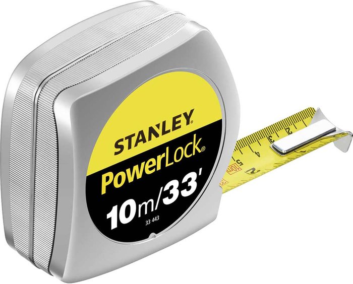 Tooled Up | Stanley Stanley Classic Powerlock Tape Measure Imperial & Metric 33ft / 10m 25mm Stanley Stanley Classic Powerlock Tape Measure Imperial & Metric 33ft / 10m 25mm