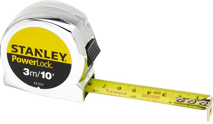 Tooled Up | Stanley Stanley Classic Powerlock Tape Measure Imperial & Metric 10ft / 3m 19mm Stanley Stanley Classic Powerlock Tape Measure Imperial & Metric 10ft / 3m 19mm