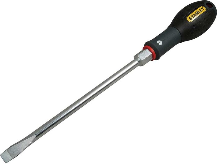 Tooled Up | Stanley Stanley Fatmax Flared Slotted Bolster Scewdriver 8mm 175mm Stanley Stanley Fatmax Flared Slotted Bolster Scewdriver 8mm 175mm