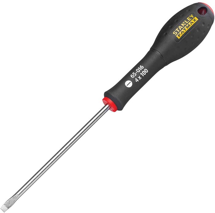 Tooled Up | Stanley Stanley FatMax Flared Slotted Screwdriver 4mm 100mm Stanley Stanley FatMax Flared Slotted Screwdriver 4mm 100mm