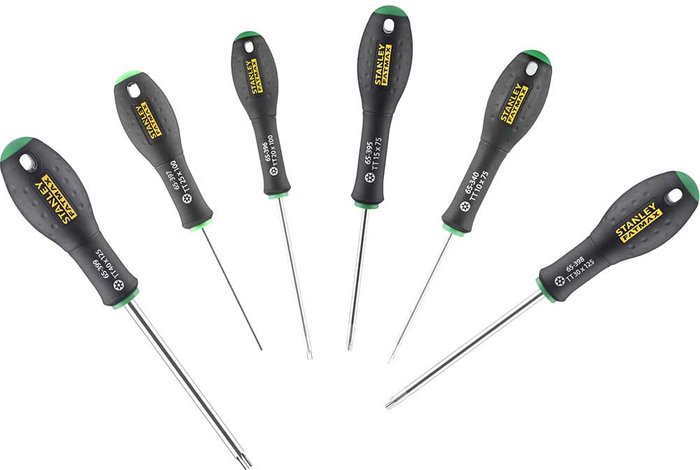 Tooled Up | Stanley Stanley FatMax 6 Piece Security Torx Screwdriver Set Stanley Stanley FatMax 6 Piece Security Torx Screwdriver Set