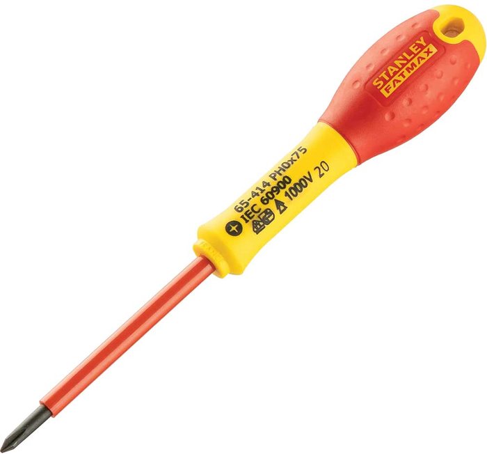 Tooled Up | Stanley Stanley FatMax Insulated Phillips Screwdriver PH0 75mm Stanley Stanley FatMax Insulated Phillips Screwdriver PH0 75mm