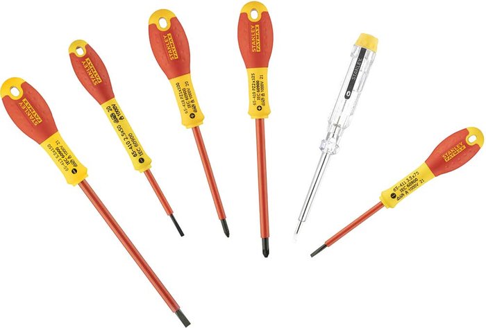 Tooled Up | Stanley Stanley FatMax 6 Piece VDE Insulated Screwdriver Set Stanley Stanley FatMax 6 Piece VDE Insulated Screwdriver Set