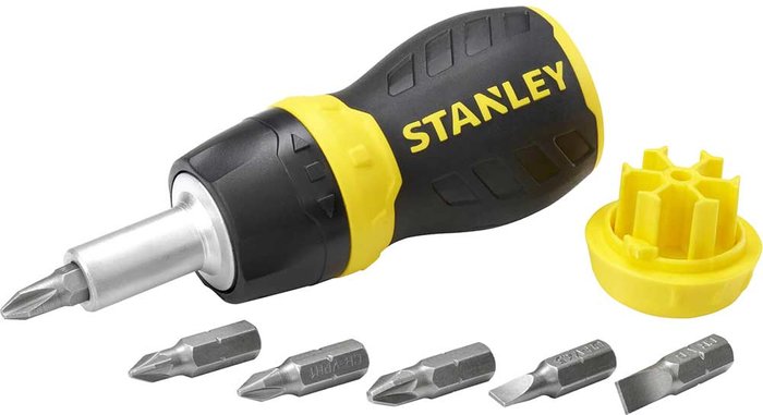 Tooled Up | STANLEY® Stanley ® - Stanley STA066358 Ratcheting Stubby Screwdriver Bit Set Phillips / Pozi 0-66-358 STANLEY® Stanley ® - Stanley STA066358 Ratcheting Stubby Screwdriver Bit Set Phillips / Pozi 0-66-358