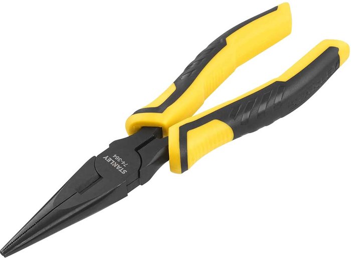 Tooled Up | Stanley Stanley Control Grip Long Nose Pliers 200mm Stanley Stanley Control Grip Long Nose Pliers 200mm