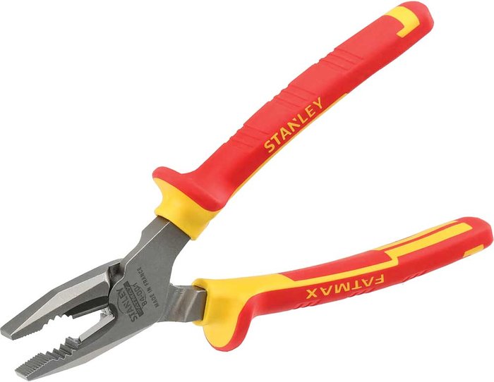 Tooled Up | Stanley Stanley Insulated VDE Combination Pliers 175mm Stanley Stanley Insulated VDE Combination Pliers 175mm