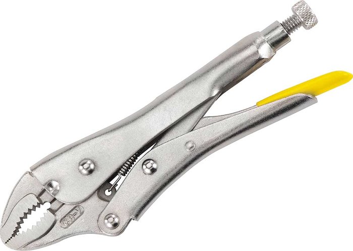 Tooled Up | Stanley Stanley Curved Jaw Locking Pliers 220mm Stanley Stanley Curved Jaw Locking Pliers 220mm