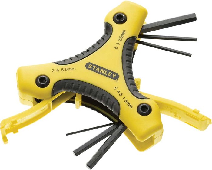 Tooled Up | Stanley Stanley 9 Piece Folding Hexagon Allen Key Set Metric Stanley Stanley 9 Piece Folding Hexagon Allen Key Set Metric