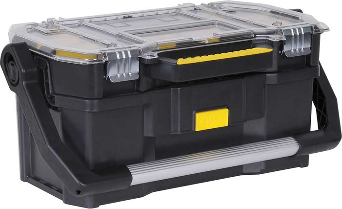 Tooled Up | Stanley Stanley Plastic Tote Tool Box with Removeable Tool Organiser 560mm Stanley Stanley Plastic Tote Tool Box with Removeable Tool Organiser 560mm