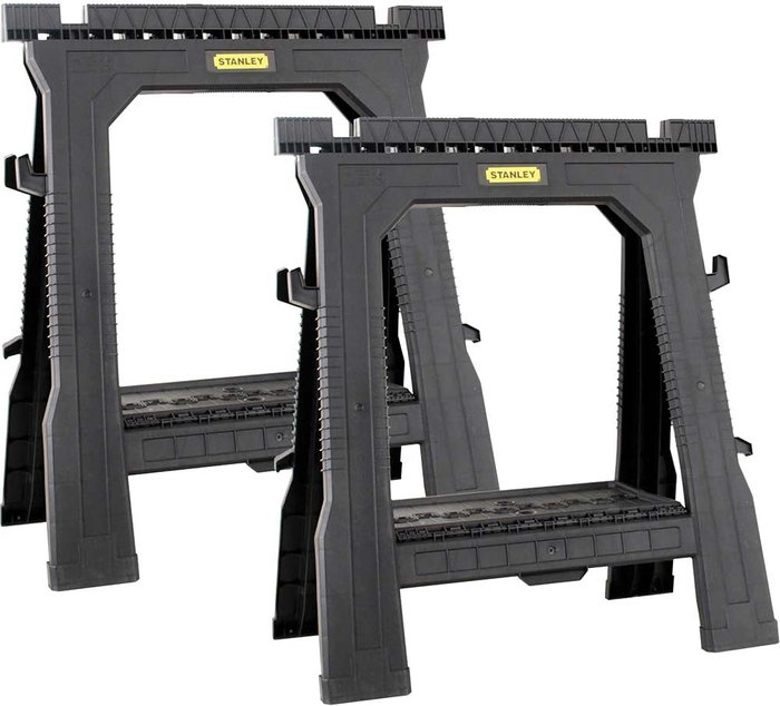 Tooled Up | Stanley Stanley Folding Sawhorses - Twin Pack Stanley Stanley Folding Sawhorses - Twin Pack