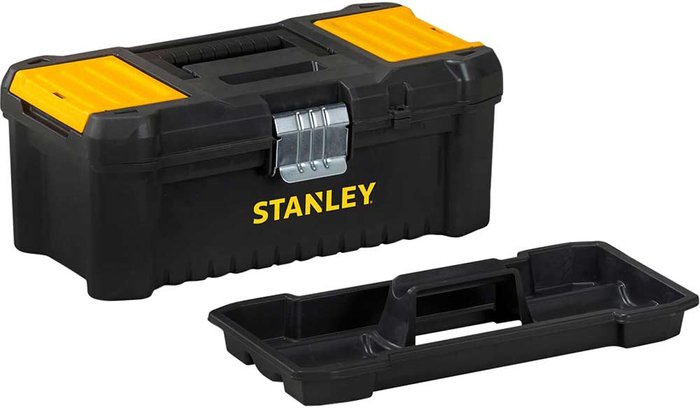 Tooled Up | Stanley Stanley - Tools STST1-75515 Basic Toolbox with Organiser Top 32cm 12.1/2in Stanley Stanley - Tools STST1-75515 Basic Toolbox with Organiser Top 32cm 12.1/2in