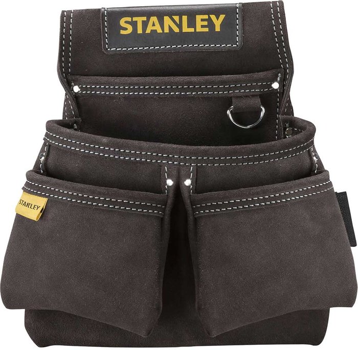Tooled Up | Stanley Stanley Tools Leather Double Nail Pocket Pouch Stanley Stanley Tools Leather Double Nail Pocket Pouch